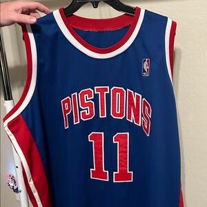 NBA Pistons Blue and Red Jersey